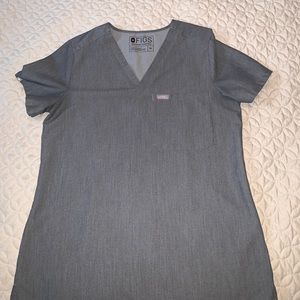 FIGS Scrub Top - Graphite XS